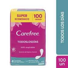 PROTECTORES DIARIOS TODOS LOS DIAS CAREFREE 100und