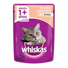 ALIMENTO HUMEDO P/GATOS ADULTOS S/SALMON WHISKAS 85g