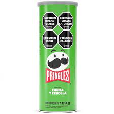 PAPAS FRITAS CREMA Y CEBOLLA PRINGLES TUBO 109g