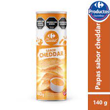 PAPAS FRITAS CHEDDAR CARREFOUR TUBO 140g