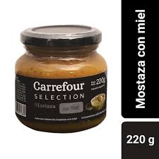 MOSTAZA EN GRANOS C/MIEL CARREFOUR FRASCO 220ml