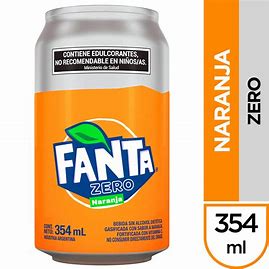 GASEOSA NARANJA S/AZUCAR FANTA LATA 354ml